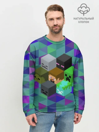Мужской свитшот базовый / Minecraft