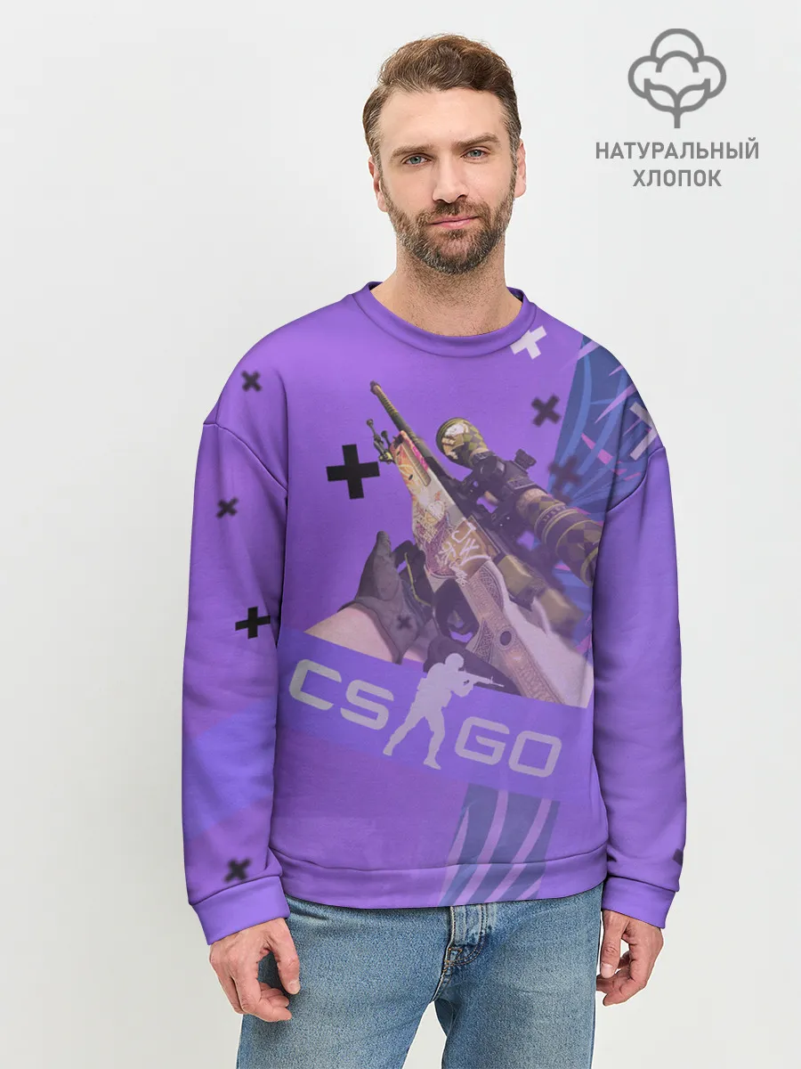 Мужской свитшот базовый / CS GO - Dragon lore | История о драконе