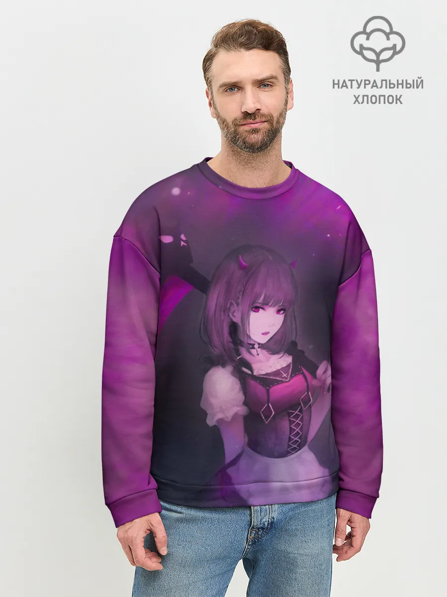 Мужской свитшот базовый / Anime girl demon