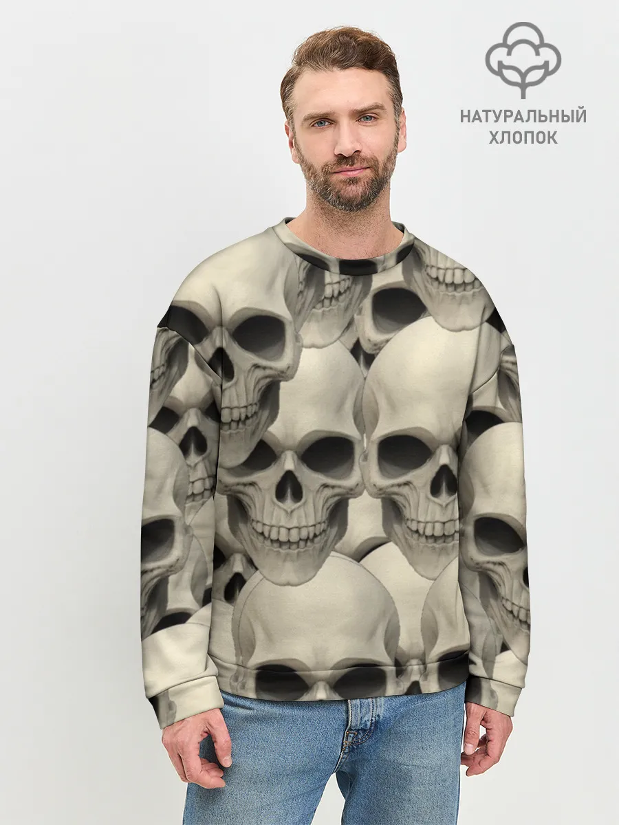 Мужской свитшот базовый / Черепа