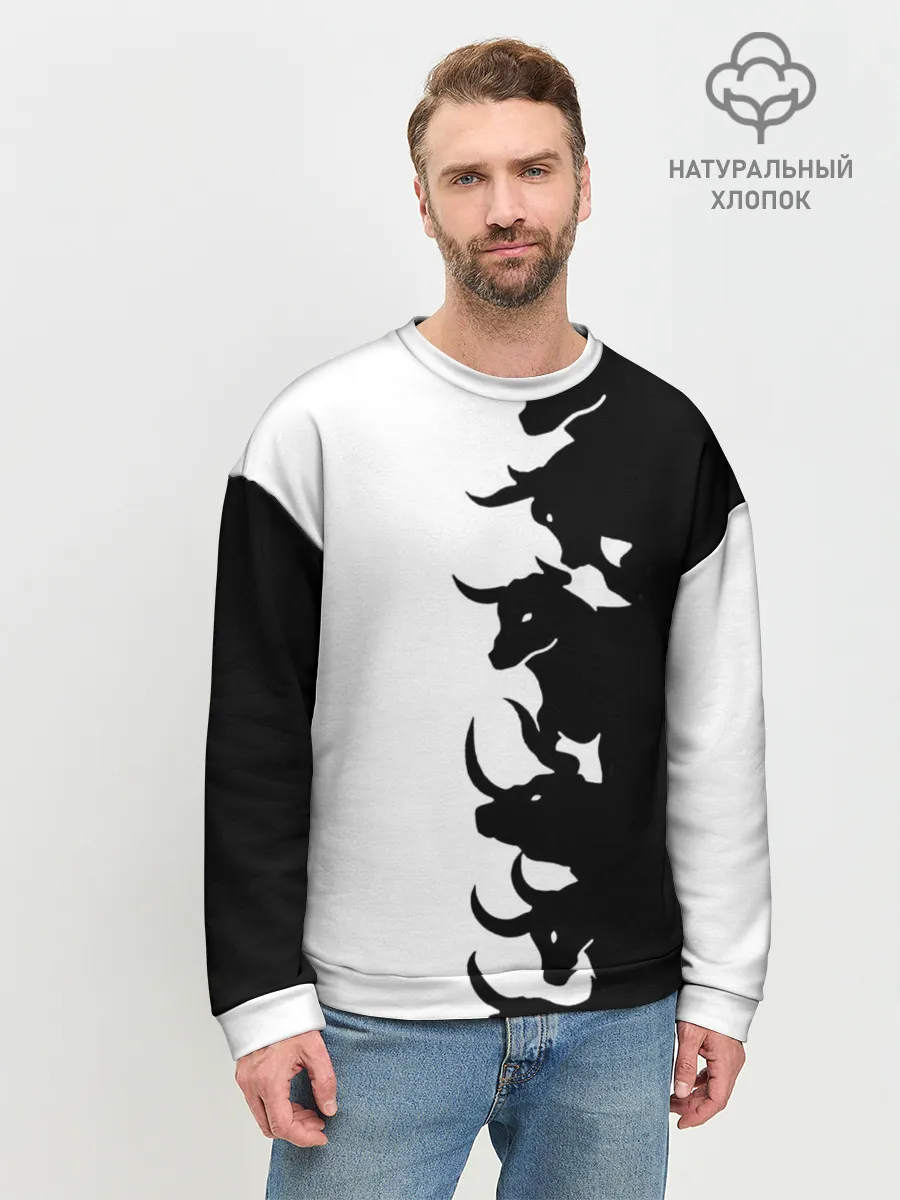 Мужской свитшот базовый / Символ 2021 | Год Быка