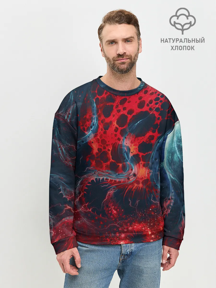 Мужской свитшот базовый / Гигантский космический монстр