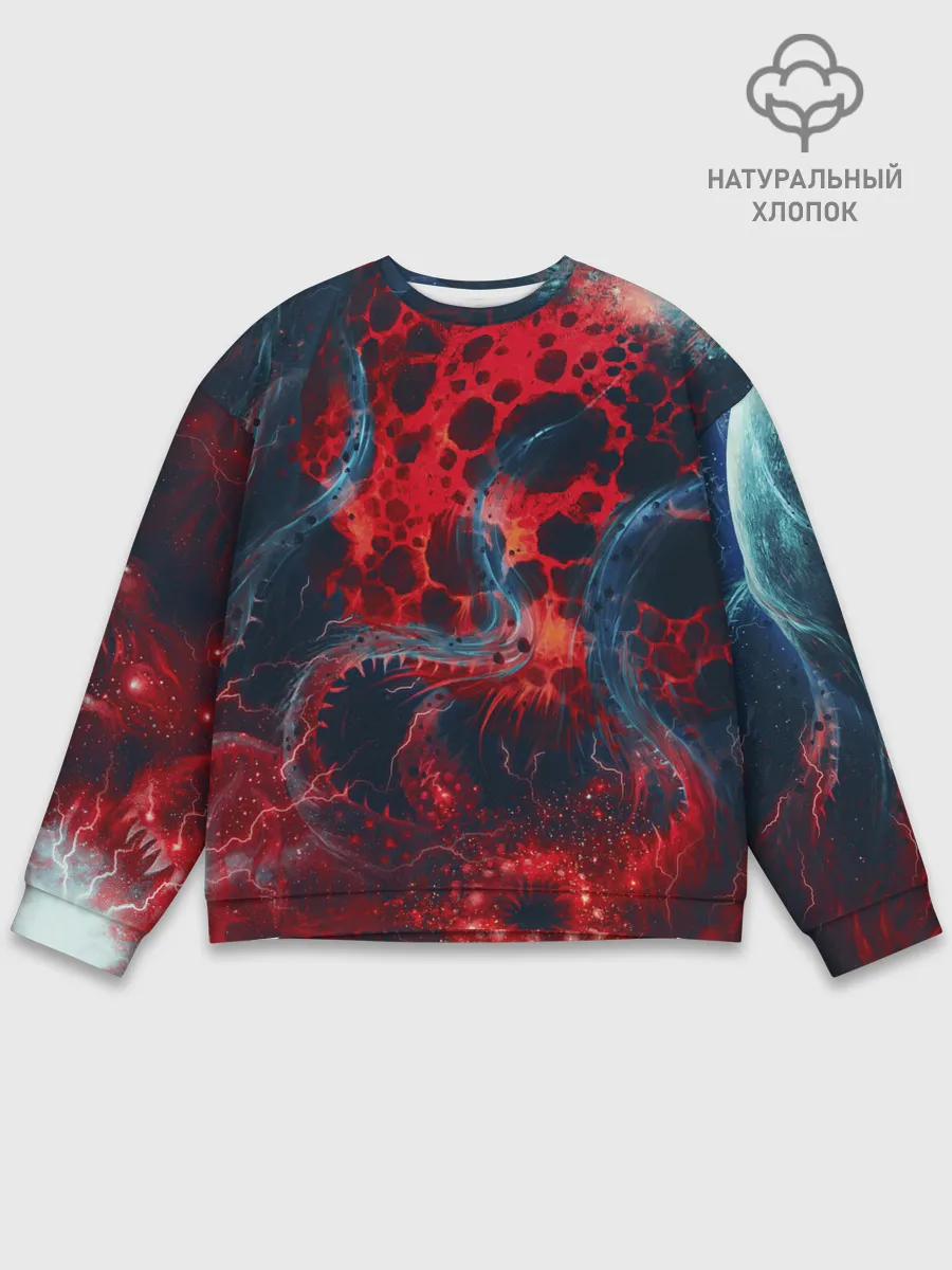 Мужской свитшот базовый / Гигантский космический монстр