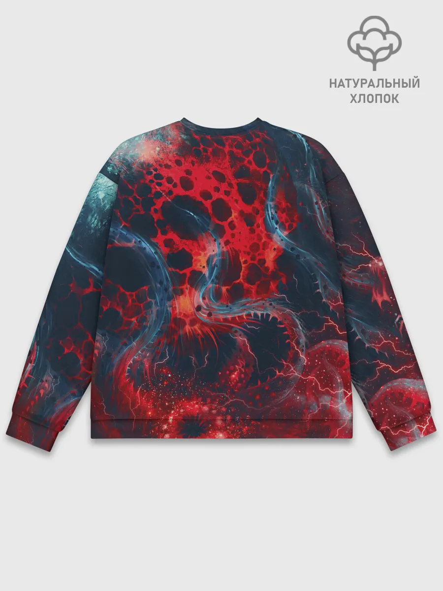 Мужской свитшот базовый / Гигантский космический монстр