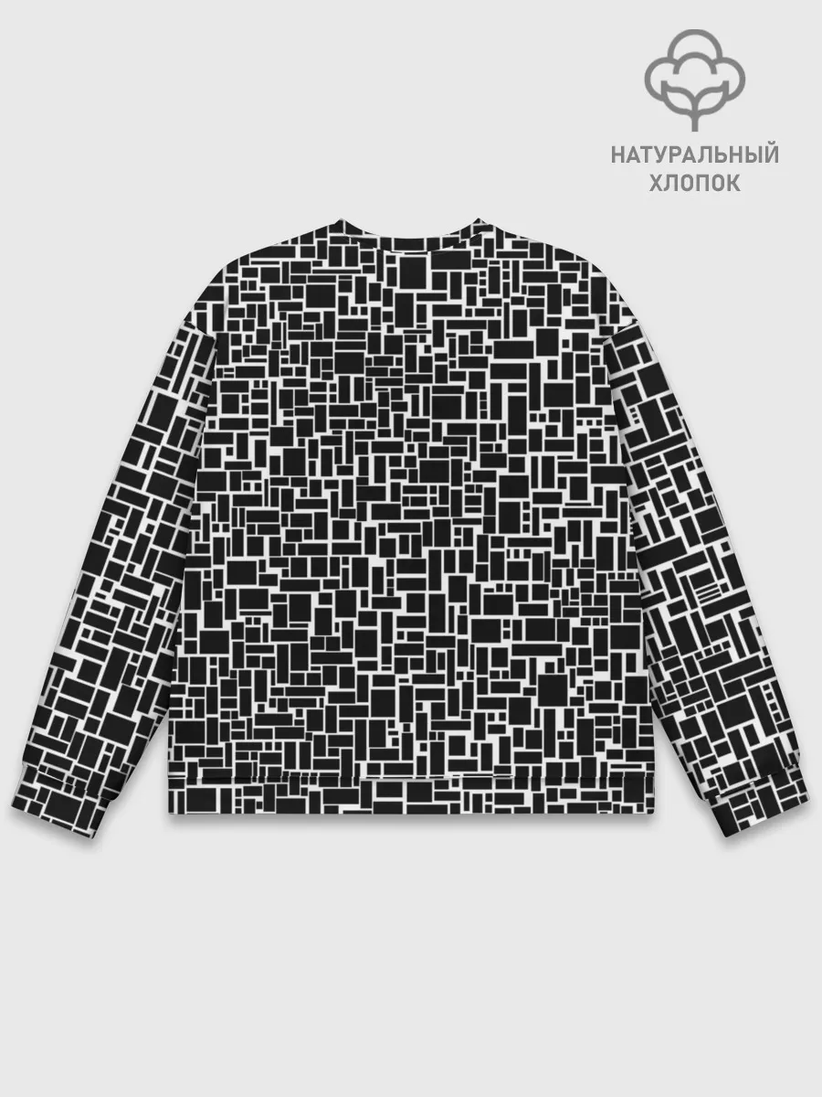 Мужской свитшот базовый / Геометрия ЧБ.Black & white