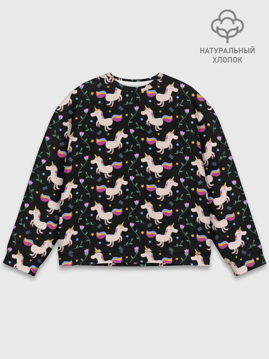Мужской свитшот базовый / Unicorns pattern