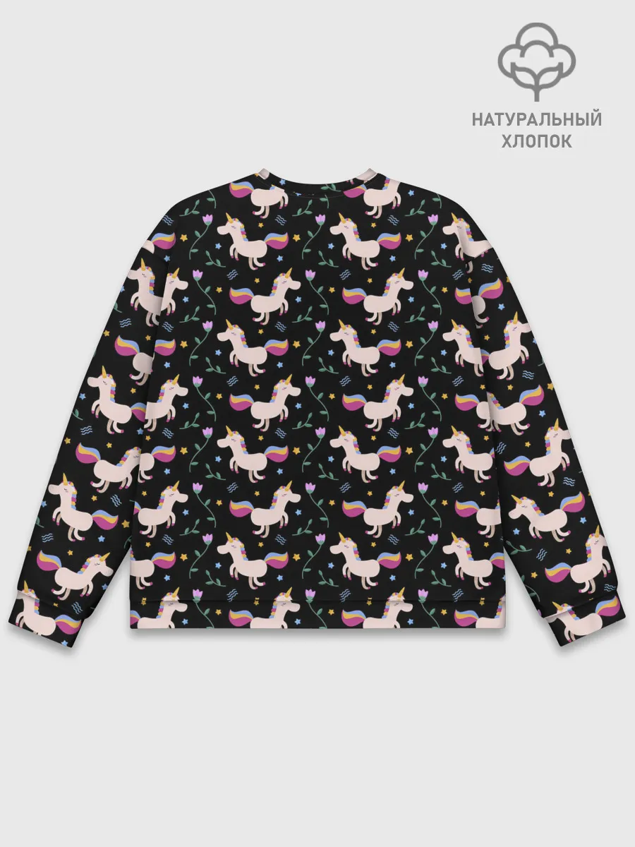 Мужской свитшот базовый / Unicorns pattern