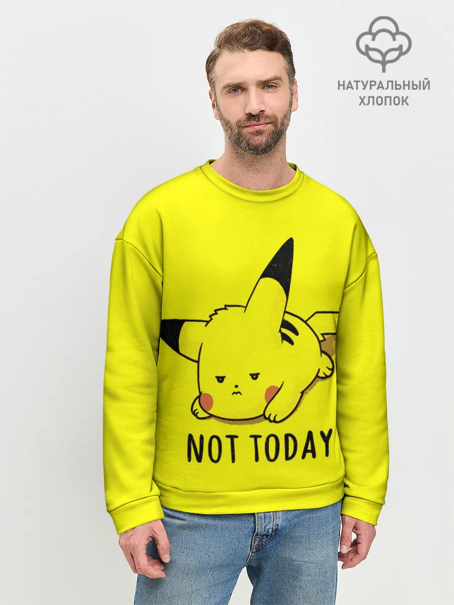 Мужской свитшот базовый / Пикачу лень