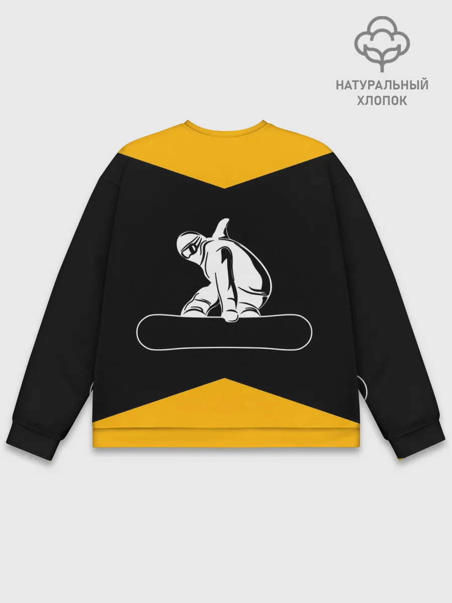 Мужской свитшот базовый / Сноубордист