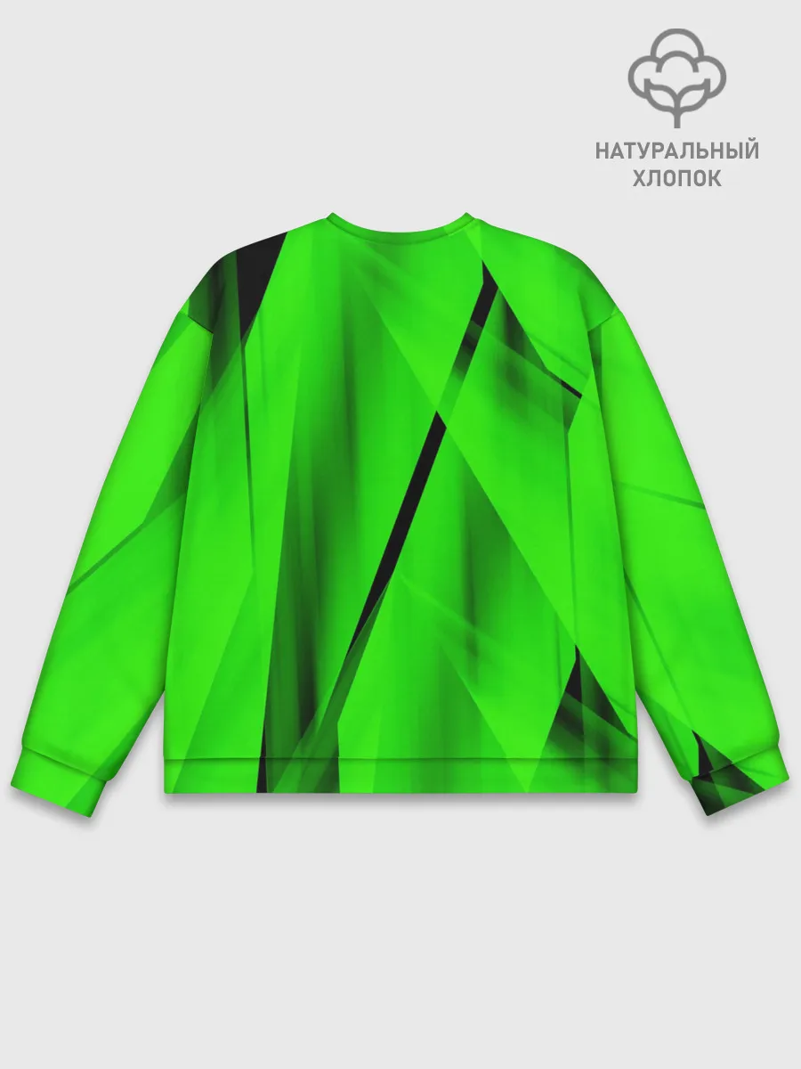 Мужской свитшот базовый / Зеленый неон