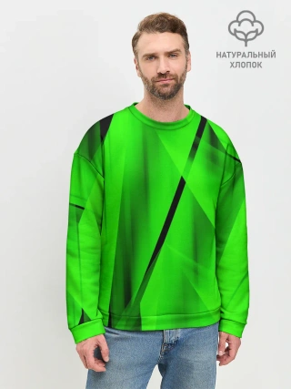 Мужской свитшот базовый / Зеленый неон