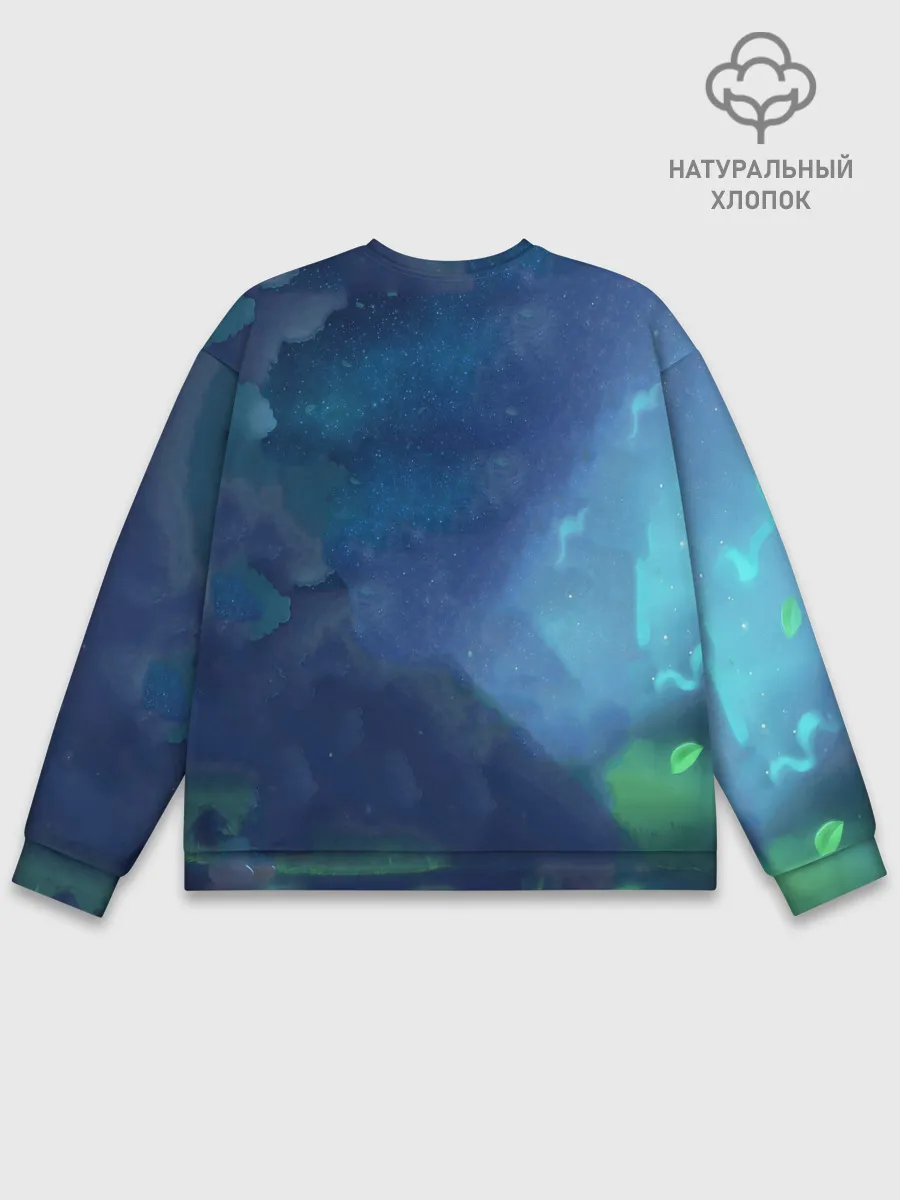 Мужской свитшот базовый / Панда и лиса