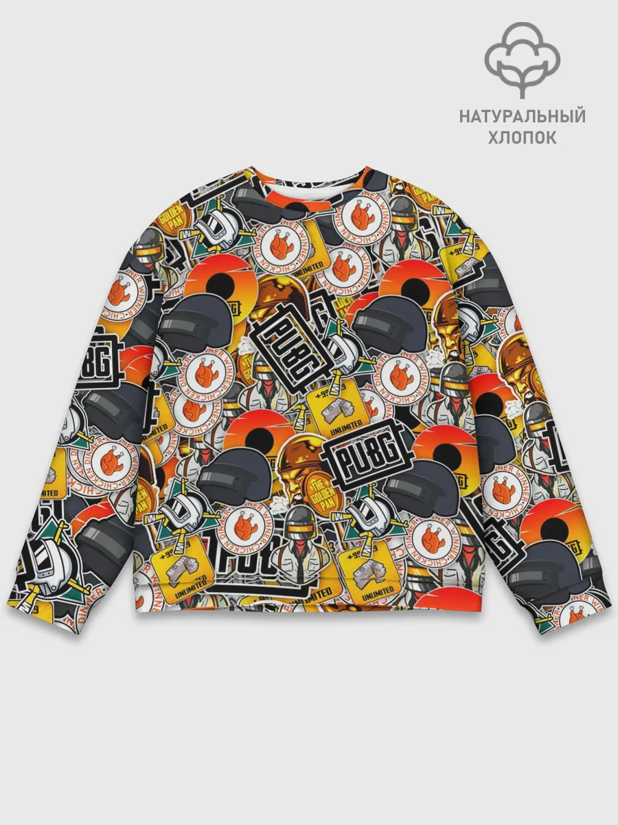 Мужской свитшот базовый / PUBG STICKER