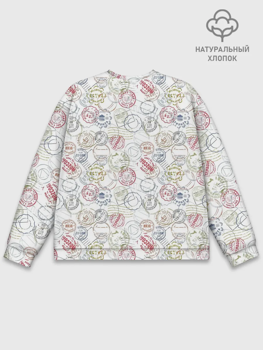 Мужской свитшот базовый / Штампы мира