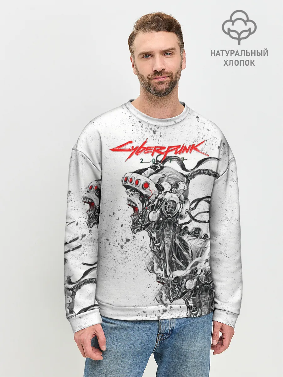 Мужской свитшот базовый / CYBERPUNK 2077