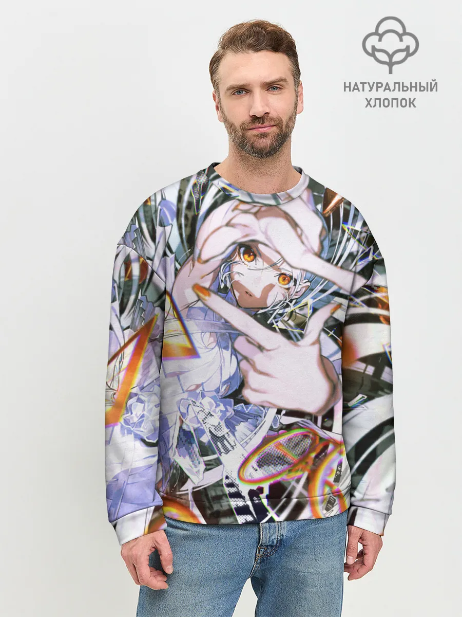 Мужской свитшот базовый / Anime girl art