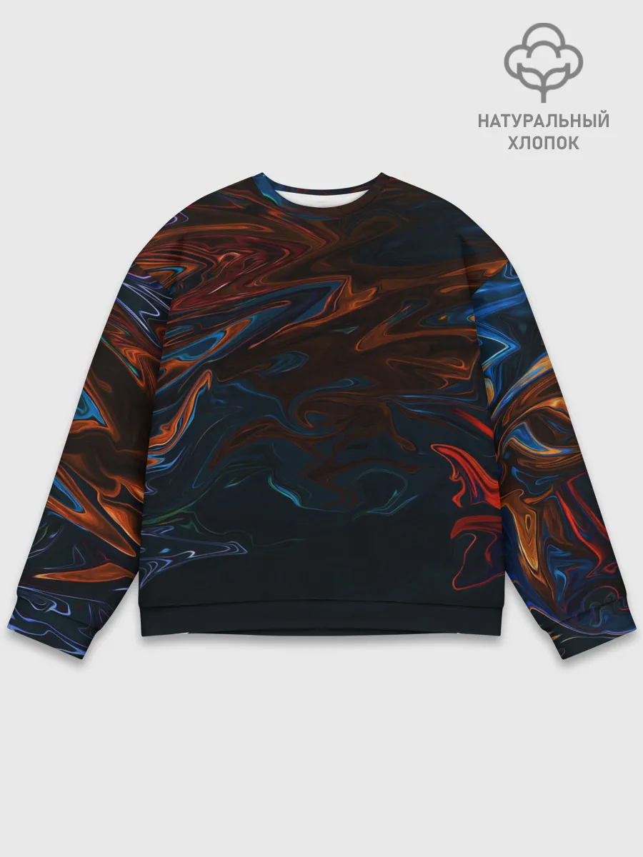 Мужской свитшот базовый / Абстракция разводы красок