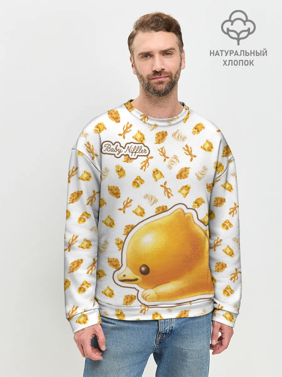 Мужской свитшот базовый / Baby Niffler Sticker