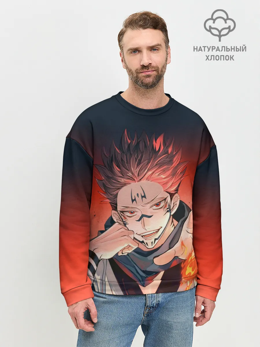 Мужской свитшот базовый / Магическая битва | Рёмен Сукуна