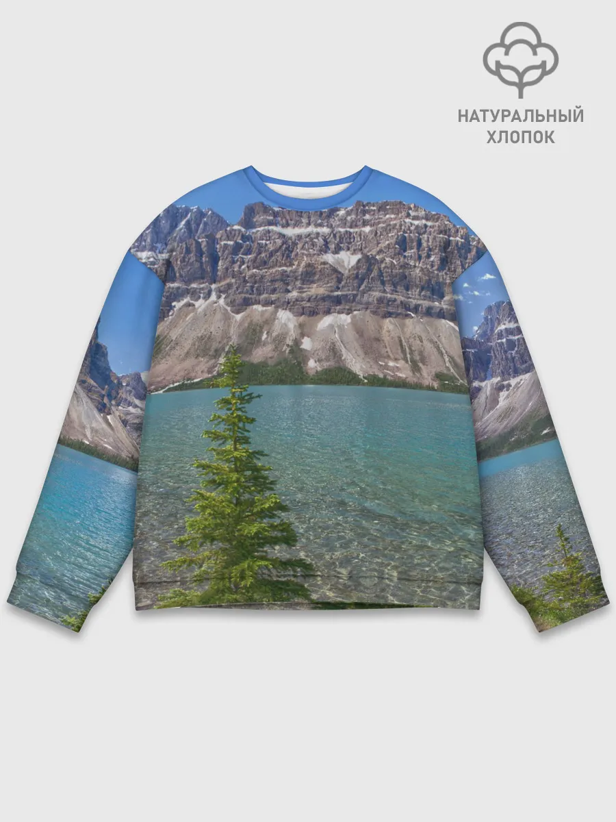 Мужской свитшот базовый / Горное озеро