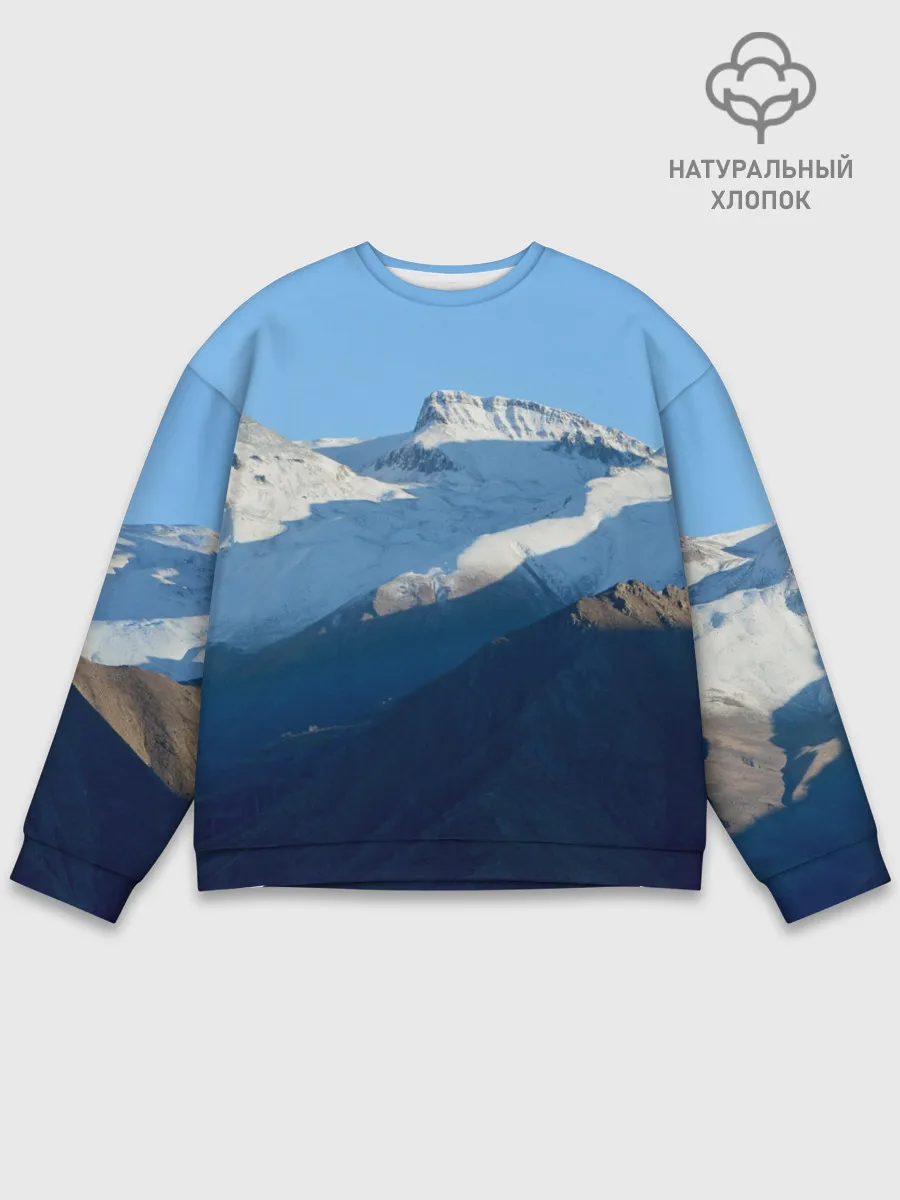 Мужской свитшот базовый / Снежные горы