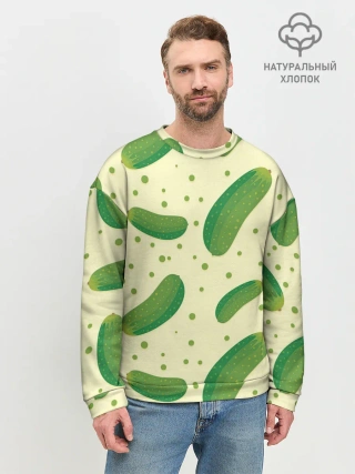 Мужской свитшот базовый / Огурчики