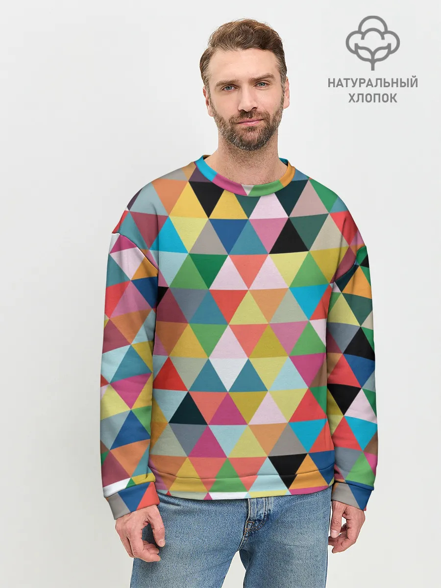 Мужской свитшот базовый / хипстерский паттерн