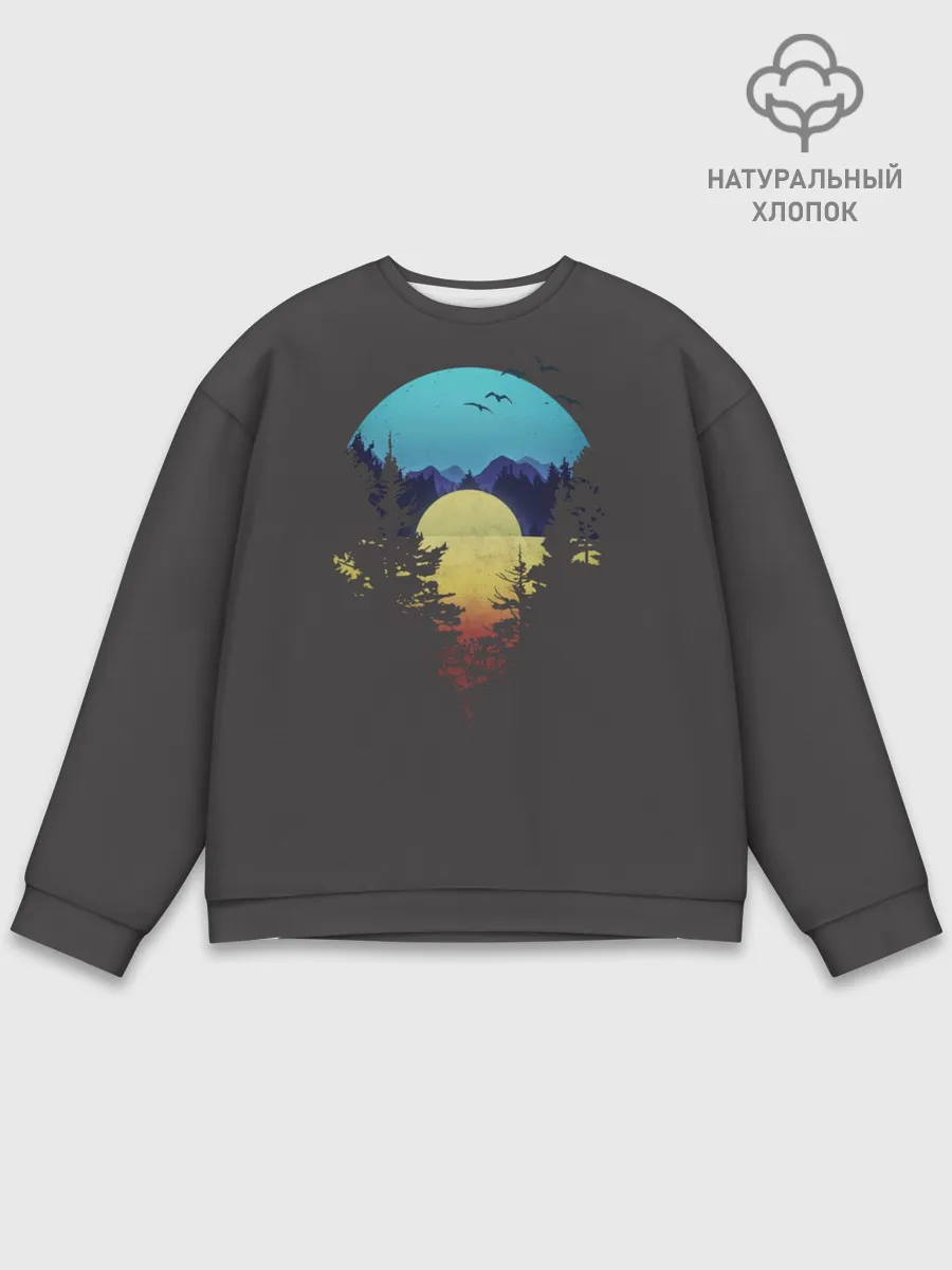 Мужской свитшот базовый / Закат