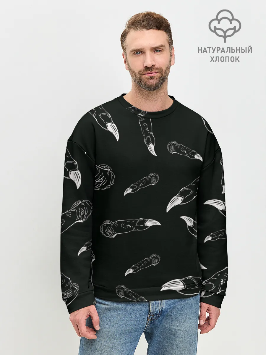 Мужской свитшот базовый / Jujutsi Kaisen Sukuna - Пальцы