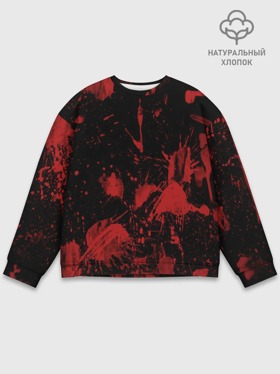 Мужской свитшот базовый / Пятна кровавой краски