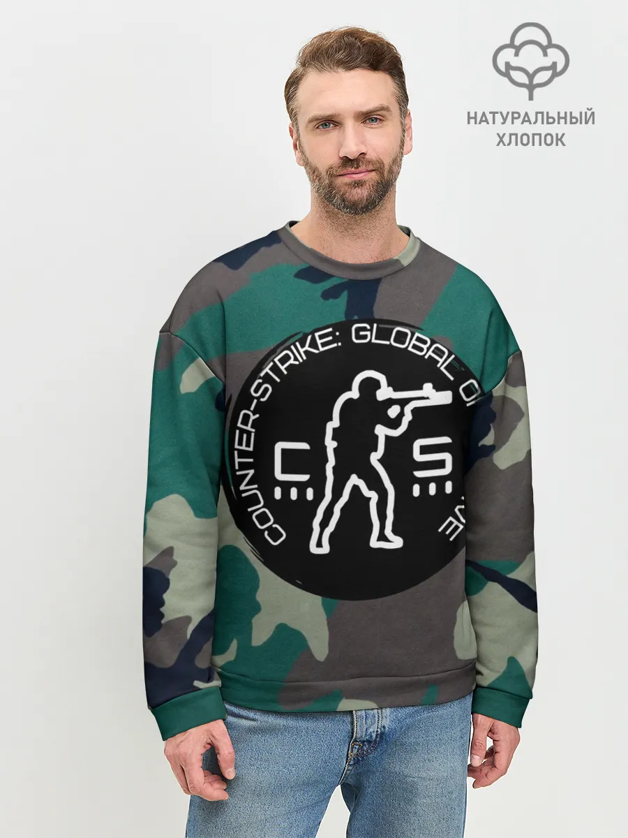 Мужской свитшот базовый / символика CStrike