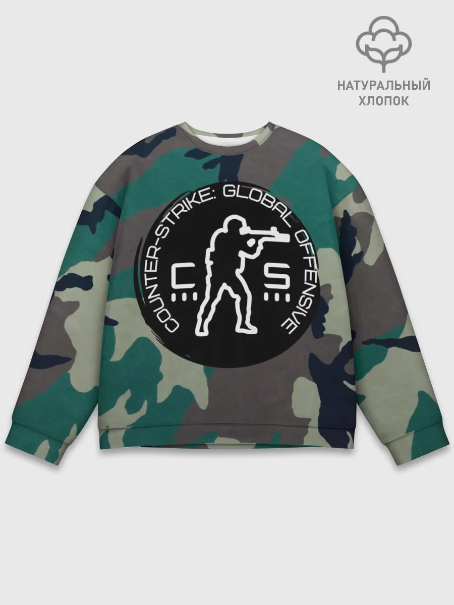 Мужской свитшот базовый / символика CStrike