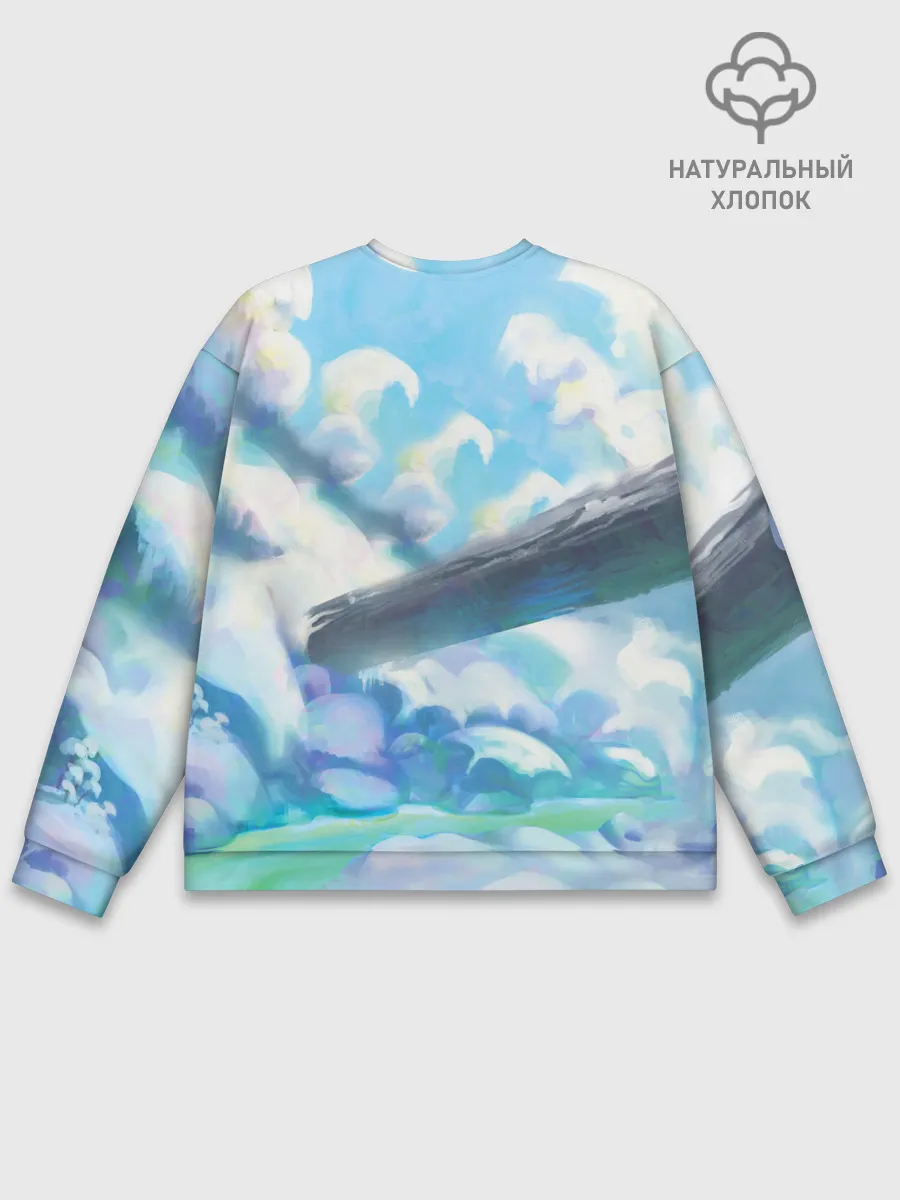 Мужской свитшот базовый / Снежный котенок