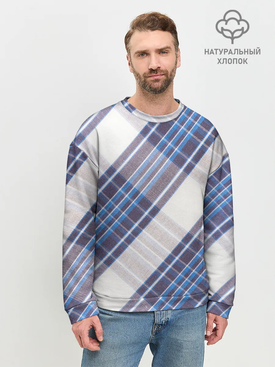 Мужской свитшот базовый / Шотландка | Scottish | Tartan