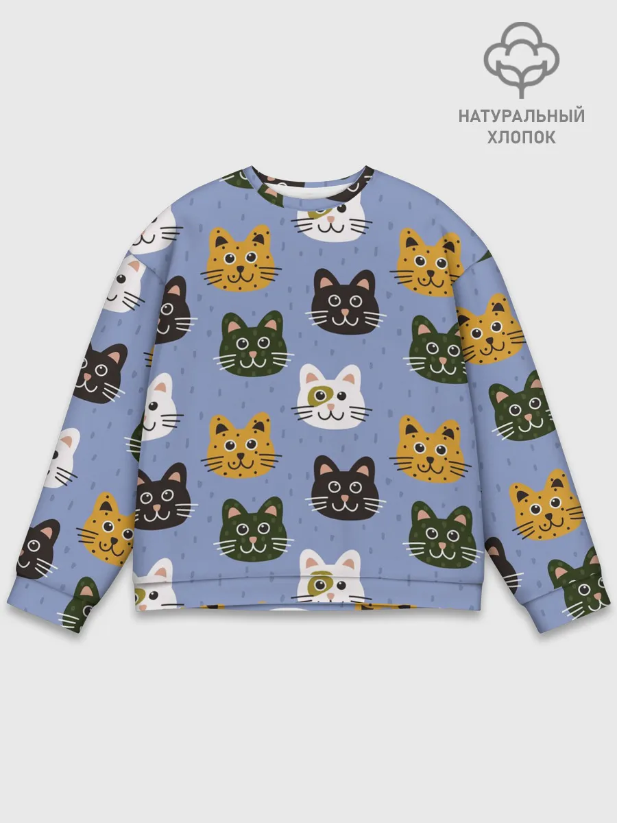 Мужской свитшот базовый / Котики