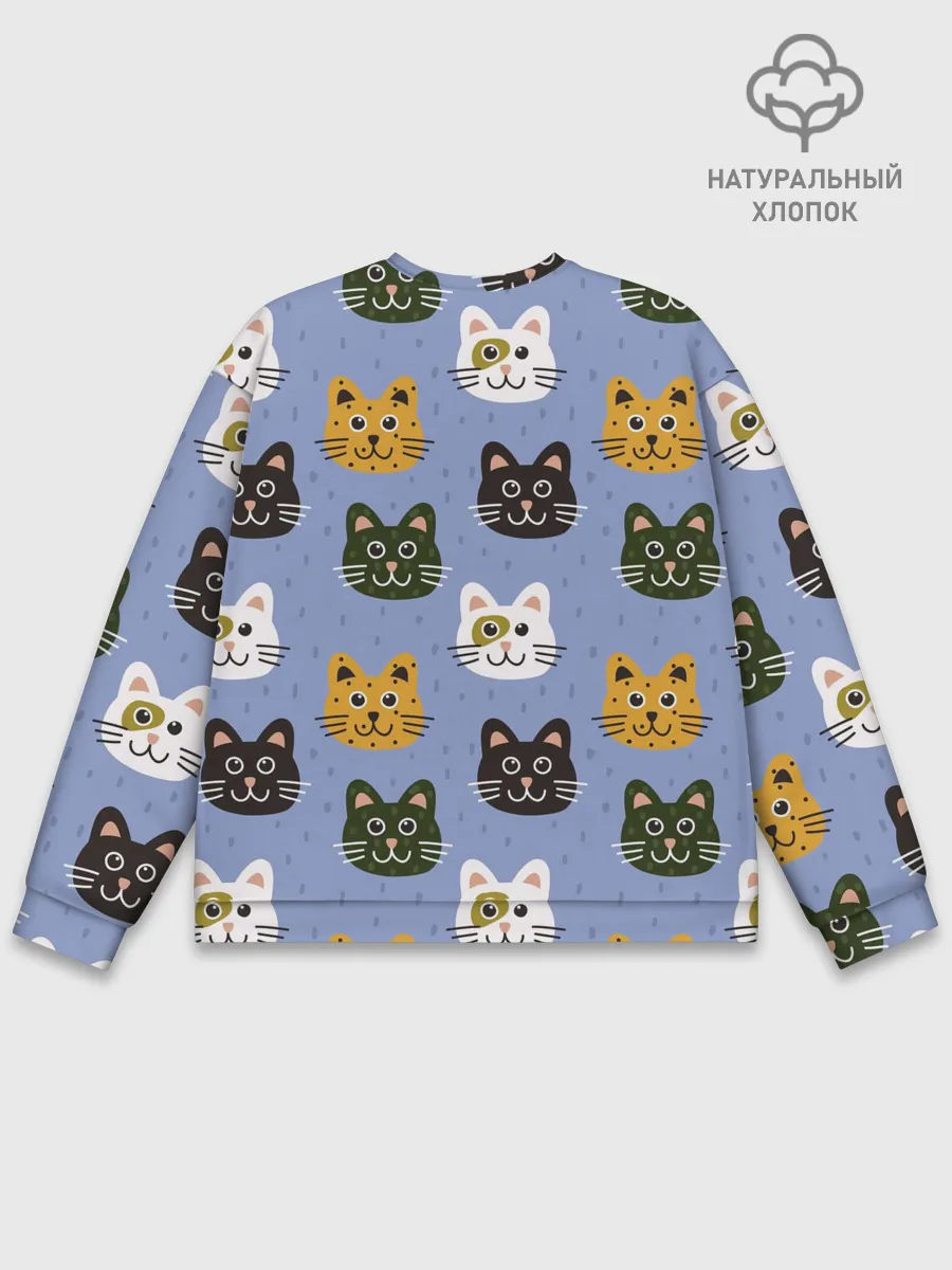 Мужской свитшот базовый / Котики
