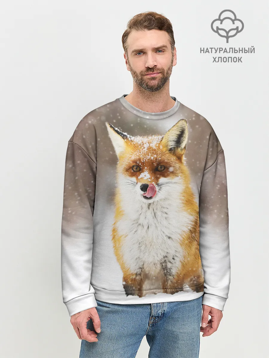 Мужской свитшот базовый / Лиса