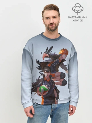Мужской свитшот базовый / Хината и Тобио