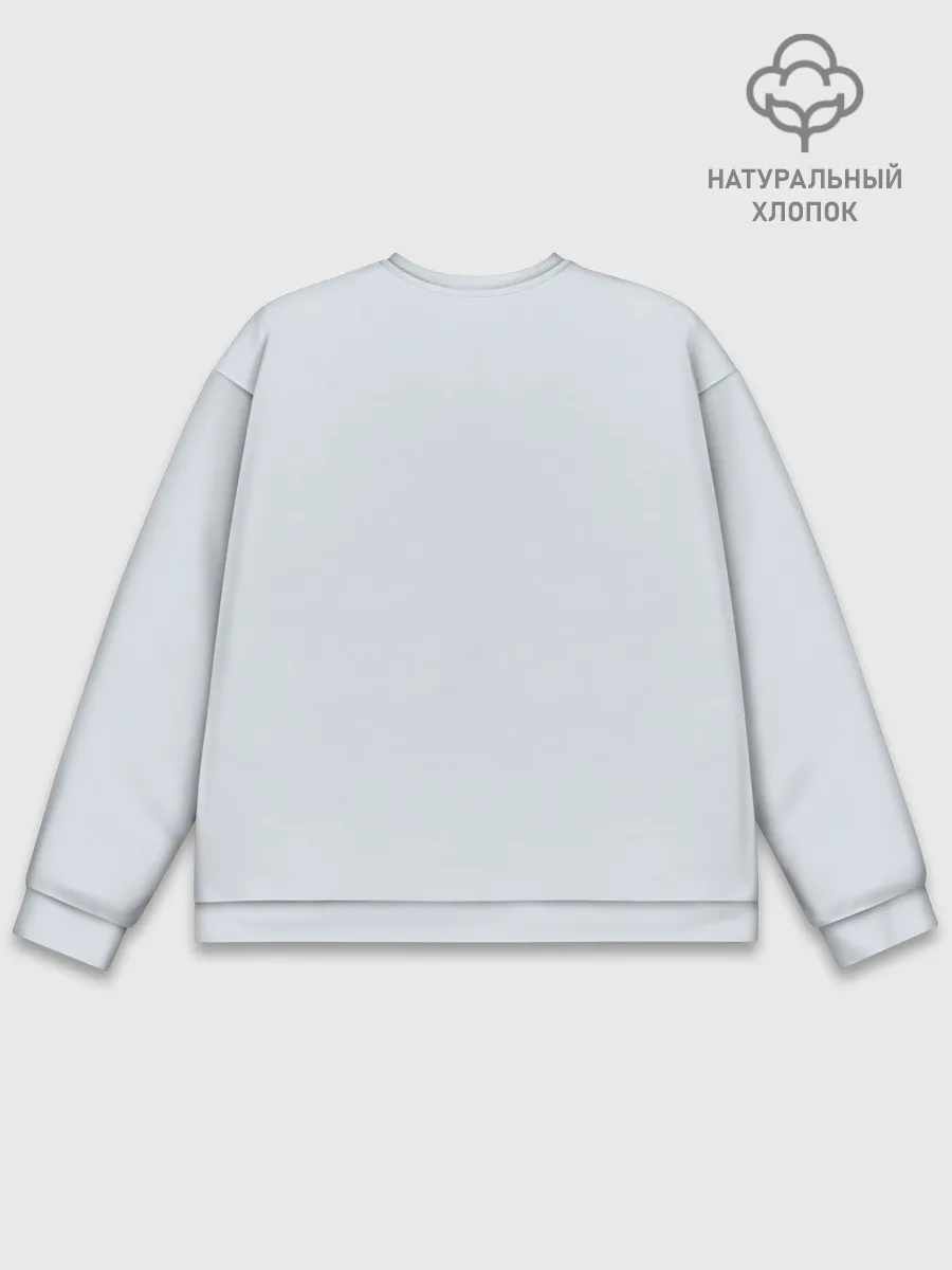 Мужской свитшот базовый / серый котенок