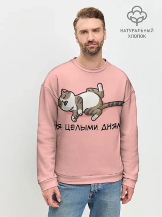 Мужской свитшот базовый / Я целыми днями