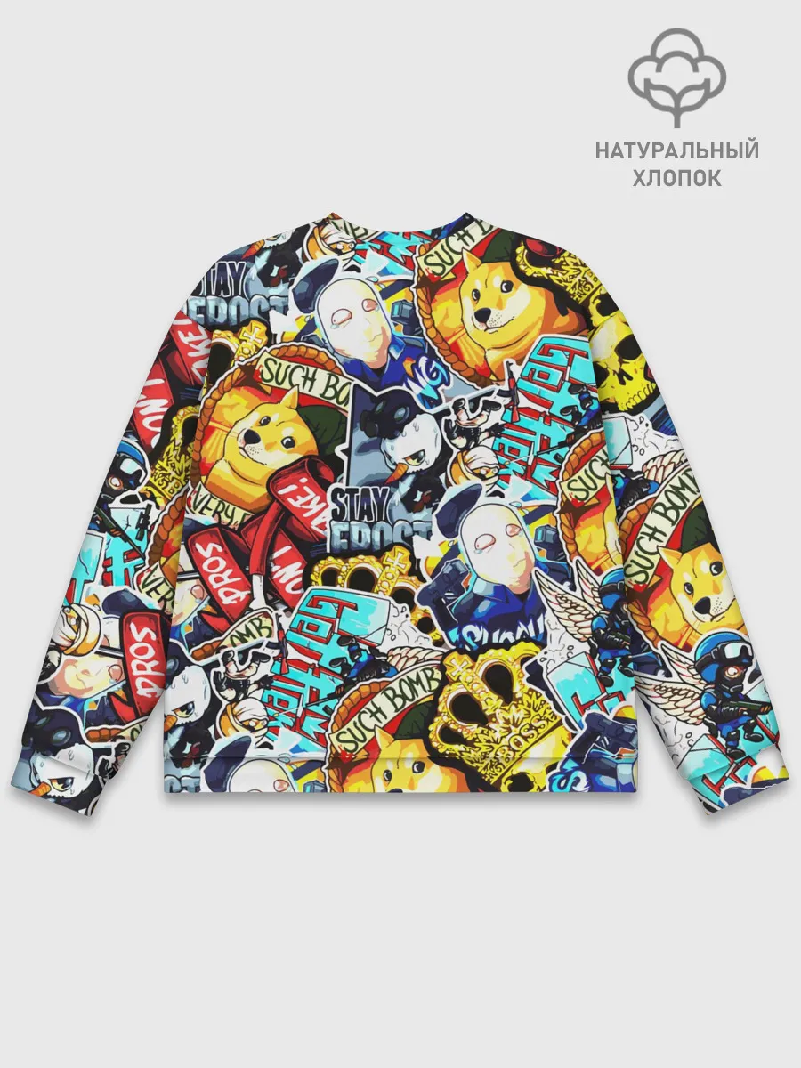 Мужской свитшот базовый / CS GO STICKERBOMBING