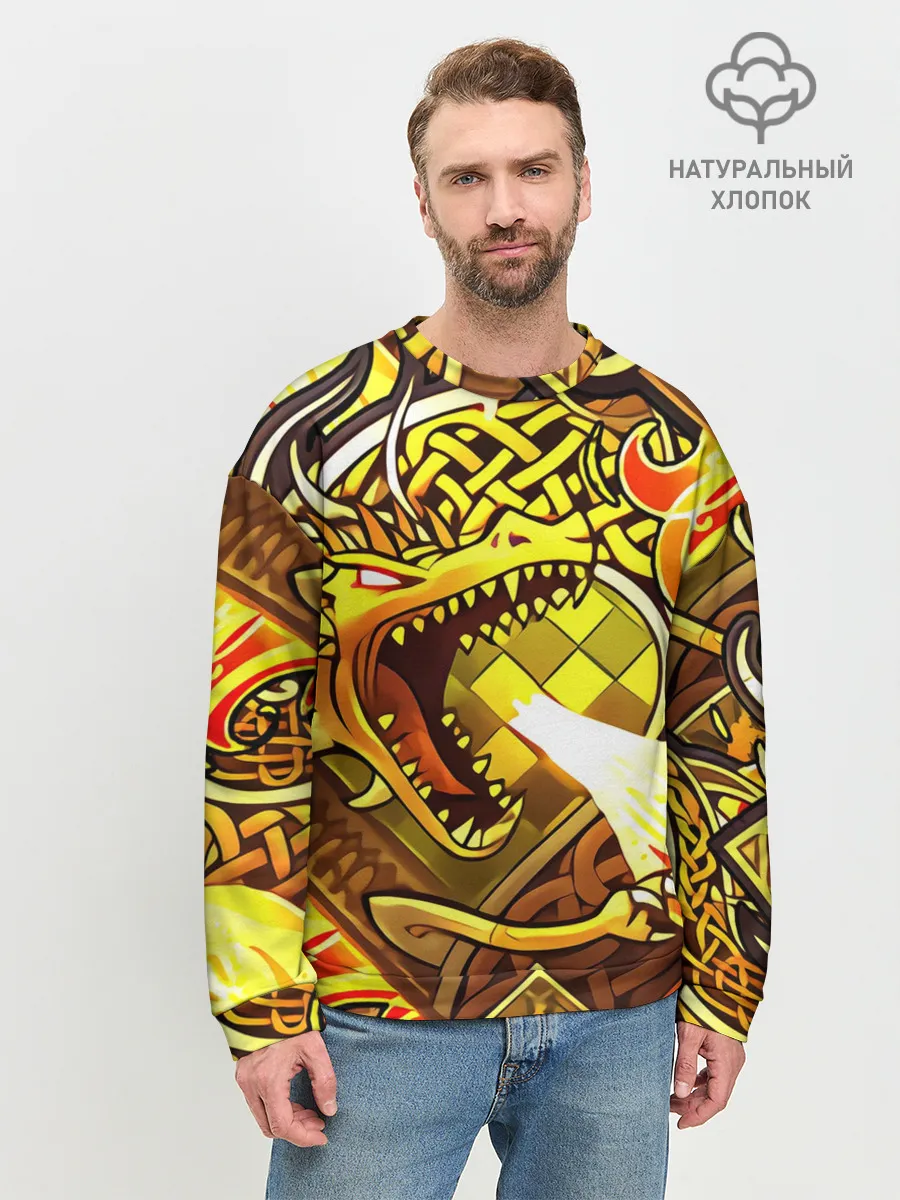 Мужской свитшот базовый / CS GO - DRAGON LORE | ИСТОРИЯ О ДРАКОНЕ