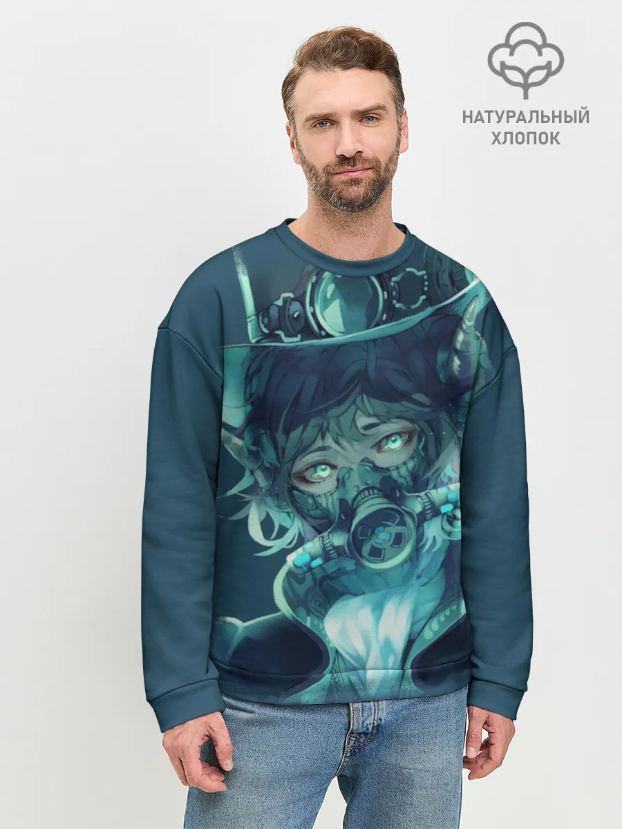 Мужской свитшот базовый / Маска. Аниме