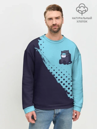 Мужской свитшот базовый / AMONG US - Черный Котик