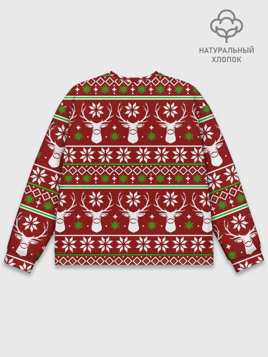 Мужской свитшот базовый / Санта с защитным экраном