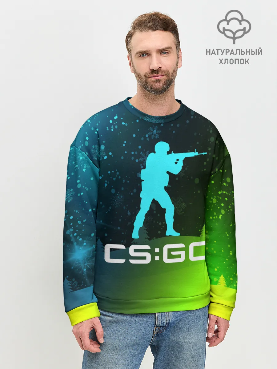 Мужской свитшот базовый / CS GO | КС ГО - Снежный