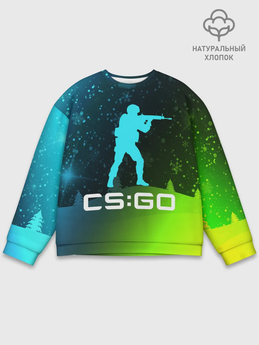 Мужской свитшот базовый / CS GO | КС ГО - Снежный