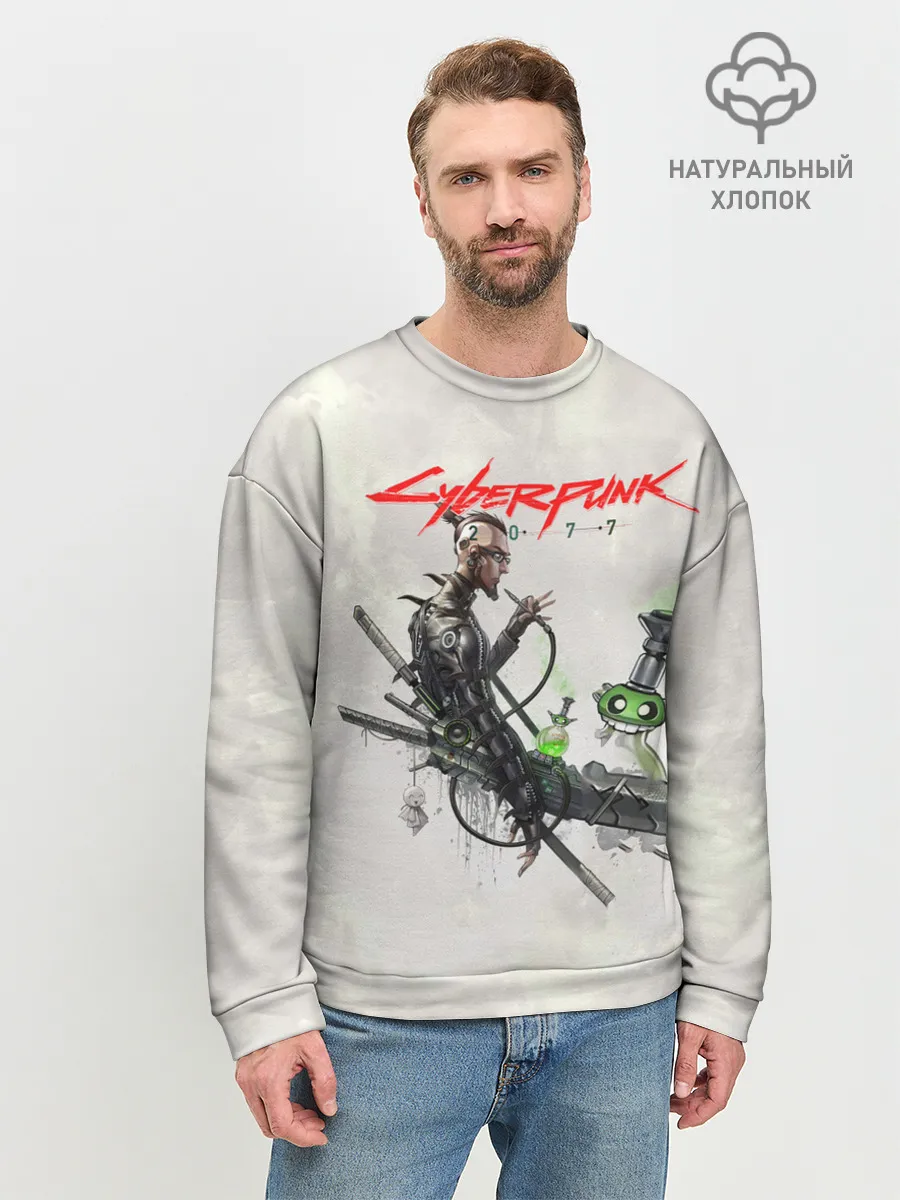 Мужской свитшот базовый / CYBERPUNK 2077
