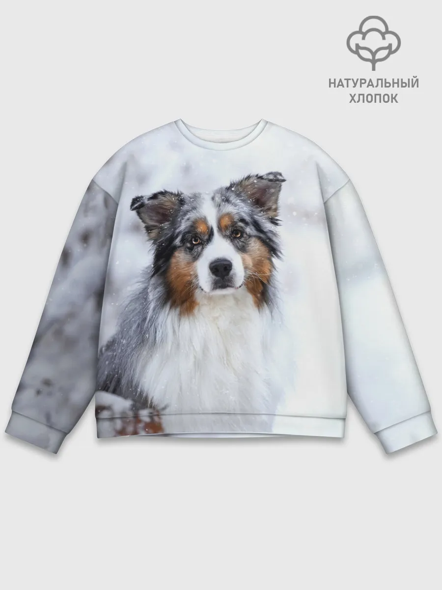 Мужской свитшот базовый / Австралийская овчарка