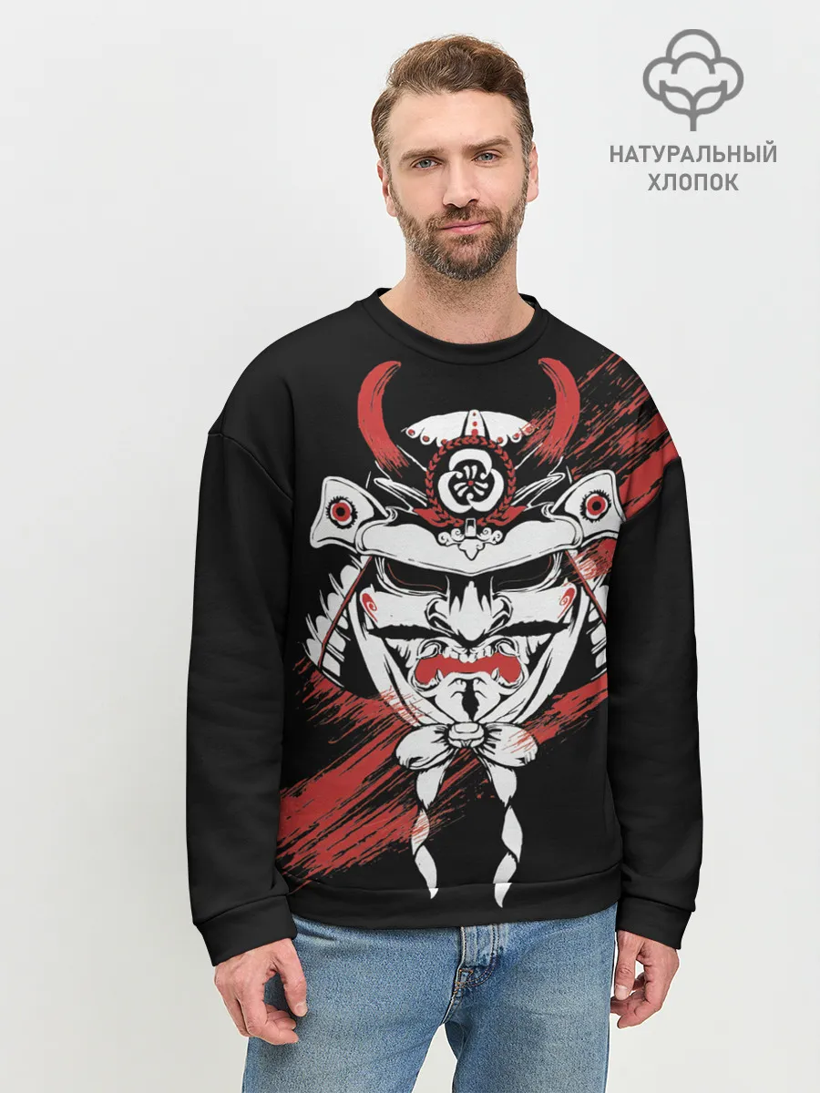 Мужской свитшот базовый / Самурай Маска